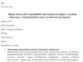 Opinia o uczniu do poradni, zawierająca dane ucznia i informacje o jego potrzebach rozwojowych i edukacyjnych.