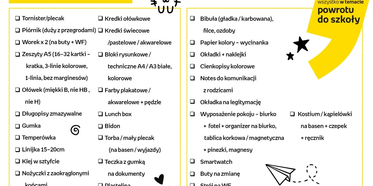 Wyprawka szkolna: Kompletna lista na każdy etap. O niczym nie zapomnij!