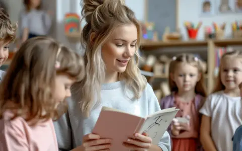 Nauczycielka czyta dzieciom bajkę. Zastanawiasz się, ile zarabia nauczyciel w przedszkolu? To praca pełna pasji, ale też wyzwań.