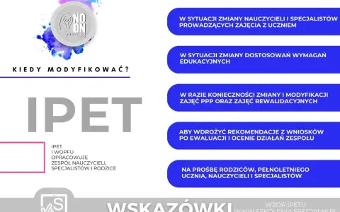 Kiedy modyfikować IPET i WOPFU? Wskazówki dotyczące zmian w dokumentacji ucznia, np. przy zmianie nauczycieli.