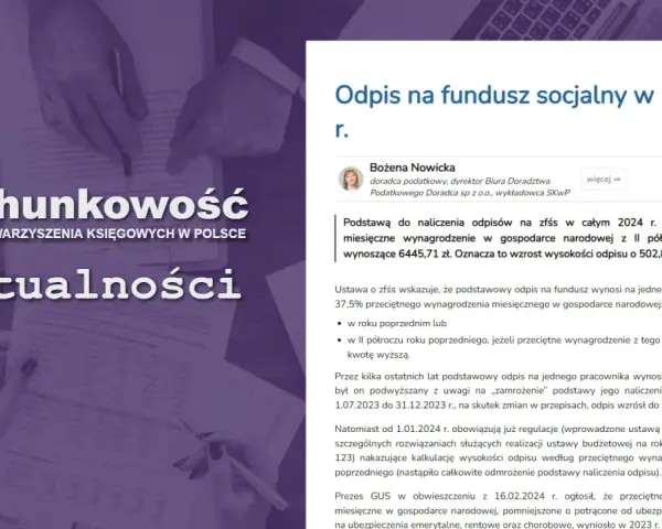 Odpis na zfśs 2024: przeciętne wynagrodzenie w gospodarce narodowej z II poł. 2023 r. wynosi 6445,71 zł.
