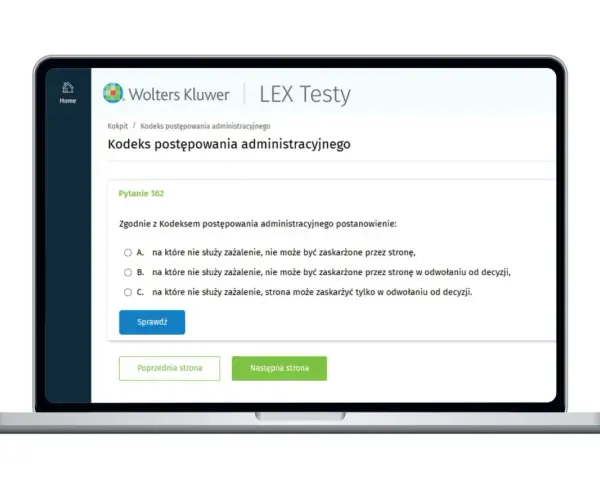Test wiedzy o Kodeksie postępowania administracyjnego. Pytanie 162 dotyczy zaskarżania postanowień.