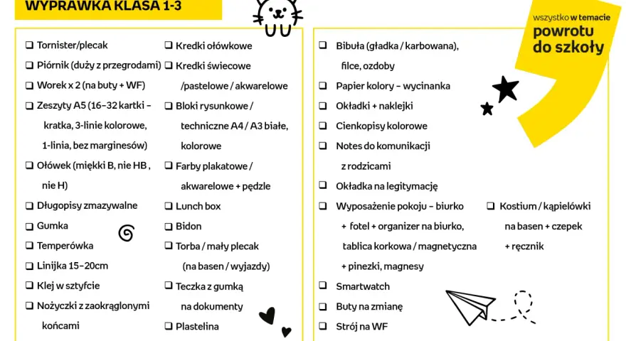 Wyprawka szkolna: Kompletna lista na każdy etap. O niczym nie zapomnij!