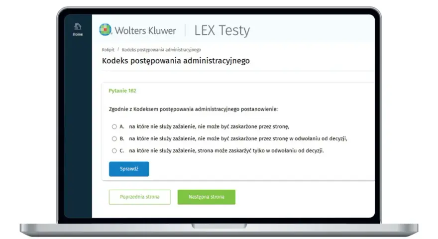 Test wiedzy o Kodeksie postępowania administracyjnego. Pytanie 162 dotyczy zaskarżania postanowień.