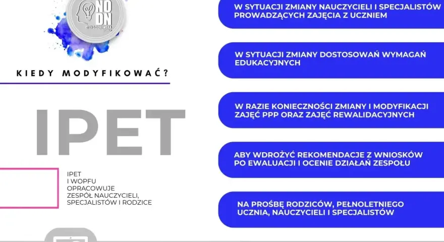 Kiedy modyfikować IPET i WOPFU? Wskazówki dotyczące zmian w dokumentacji ucznia, np. przy zmianie nauczycieli.