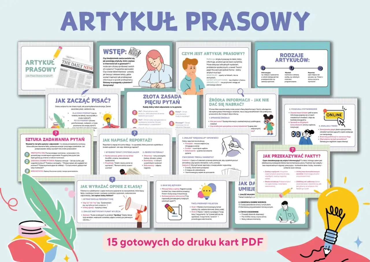 przykłady grafik do gazetki szkolnej