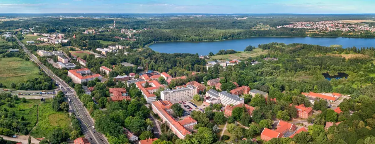 Kampus Kortowo UWM Olsztyn jezioro